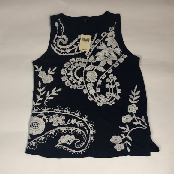 Lucky Brand Tops - NWT Lucky Brand Dark Blue Tank Top Size S.